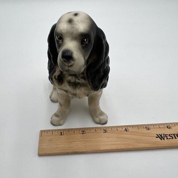 Vintage 6" Cocker Spaniel Dog Porcelain Figurine Erich Stauffer Mid Century Japa - Picture 15 of 16